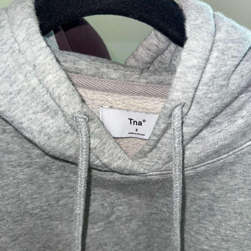 Grey aritzia tna super crop hoodie